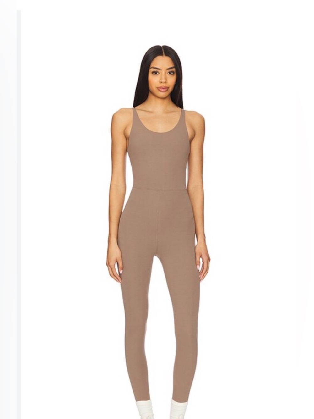Nike Taupe Jumpsuit One Piece Athletic Bodysuit Tank Activewear S